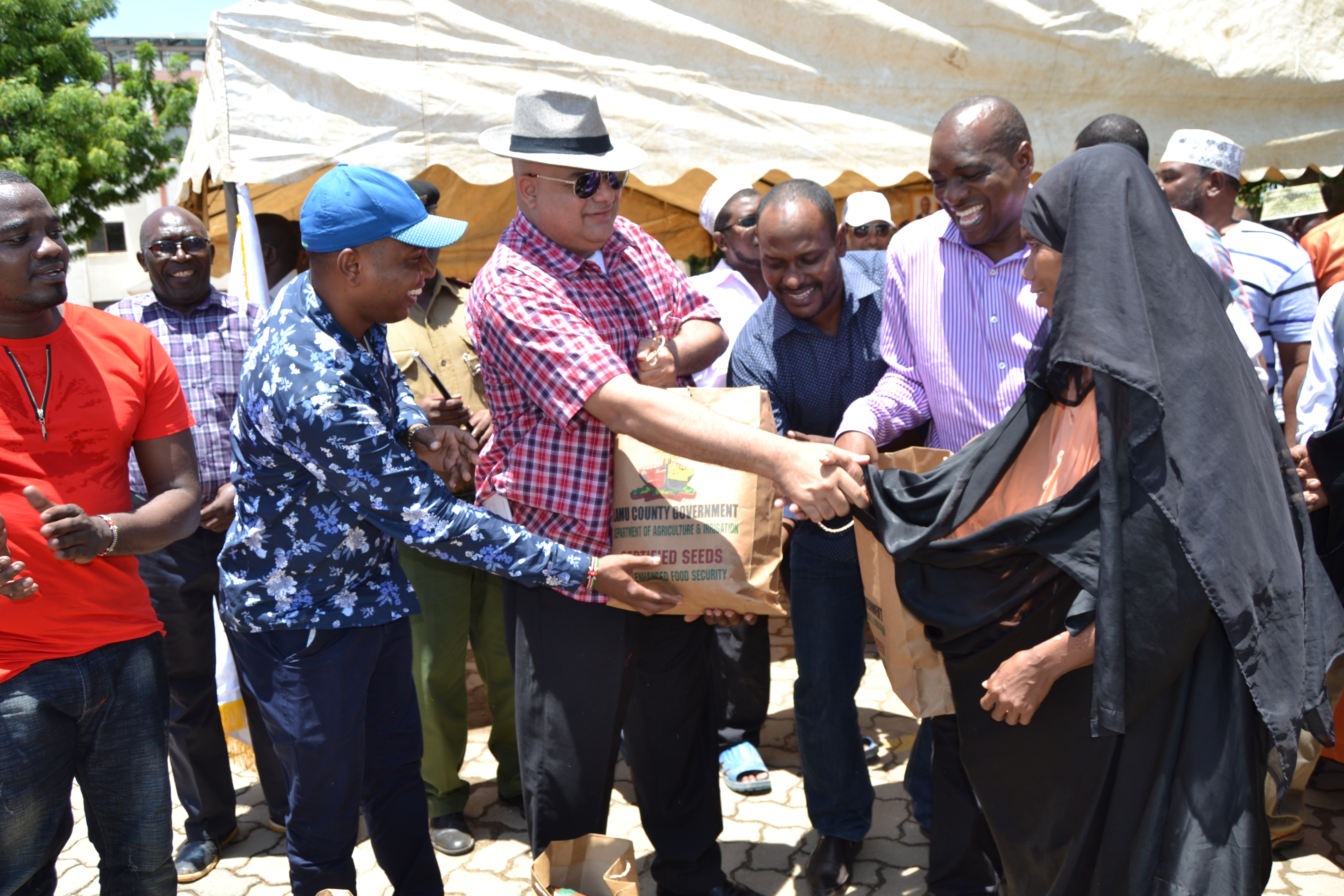 Flagging off the distribution of assorted certified seeds
