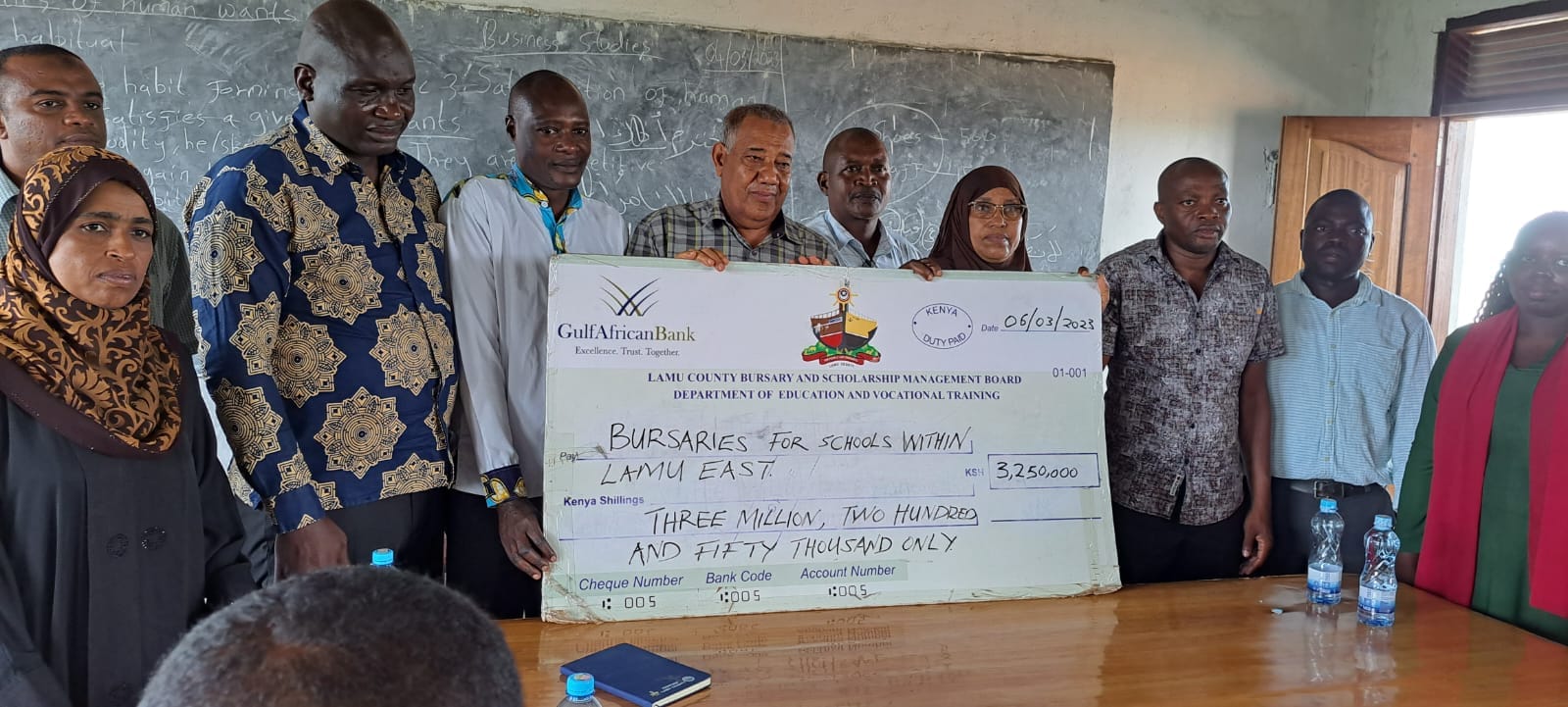 SIX SECONDARY SCHOOLS IN LAMU EAST CONSTITUENCY RECEIVE BURSARY AND SCHOLARSHIP CHEQUES WORTH OVER 3 MILLION.