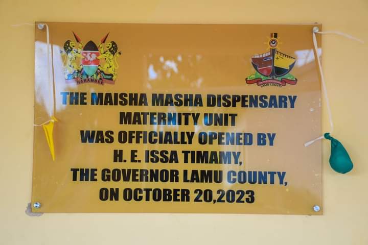 Relief for Maisha Masha residents as Governor Timamy opens Maisha Masha Maternity wing