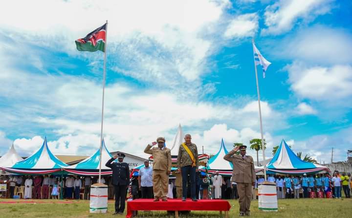 POMP & COLOUR AS GOV. TIMAMY LEADS THE 60th MASHUJAA DAY FETE IN LAMU WEST, WITU WARD.